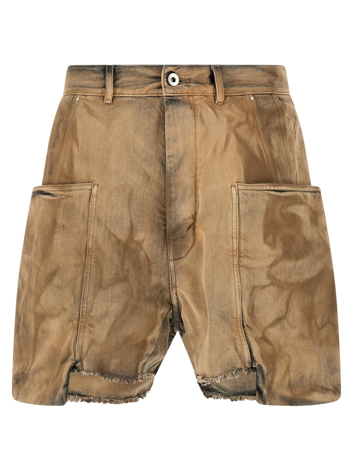DRKSHDW Beige Cotton Bermuda Shorts