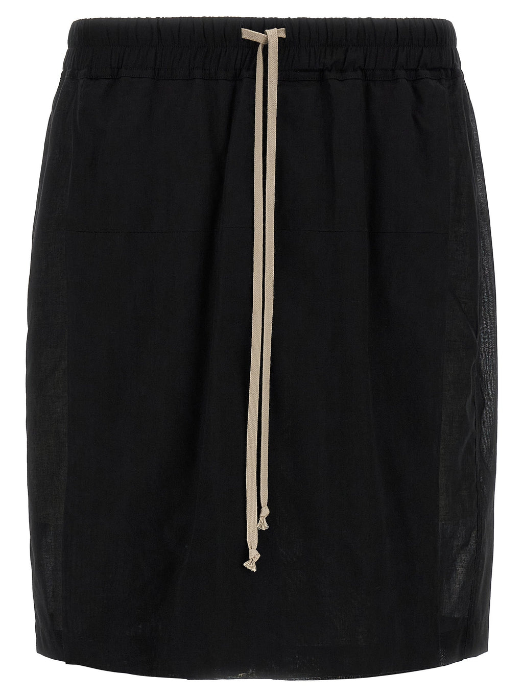 Rick Owens Black Cotton Bermuda Shorts