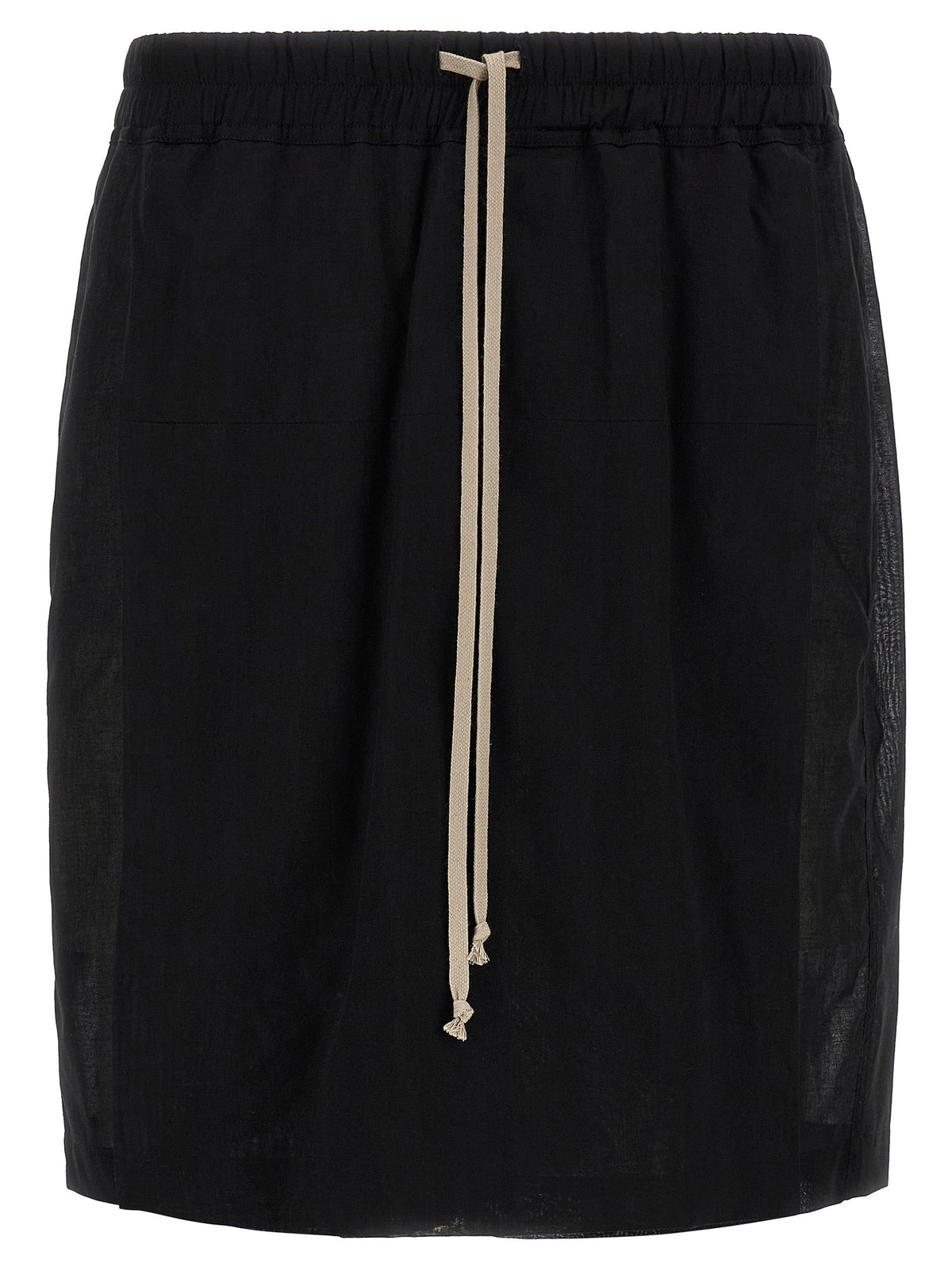 Rick Owens Black Cotton Bermuda Shorts