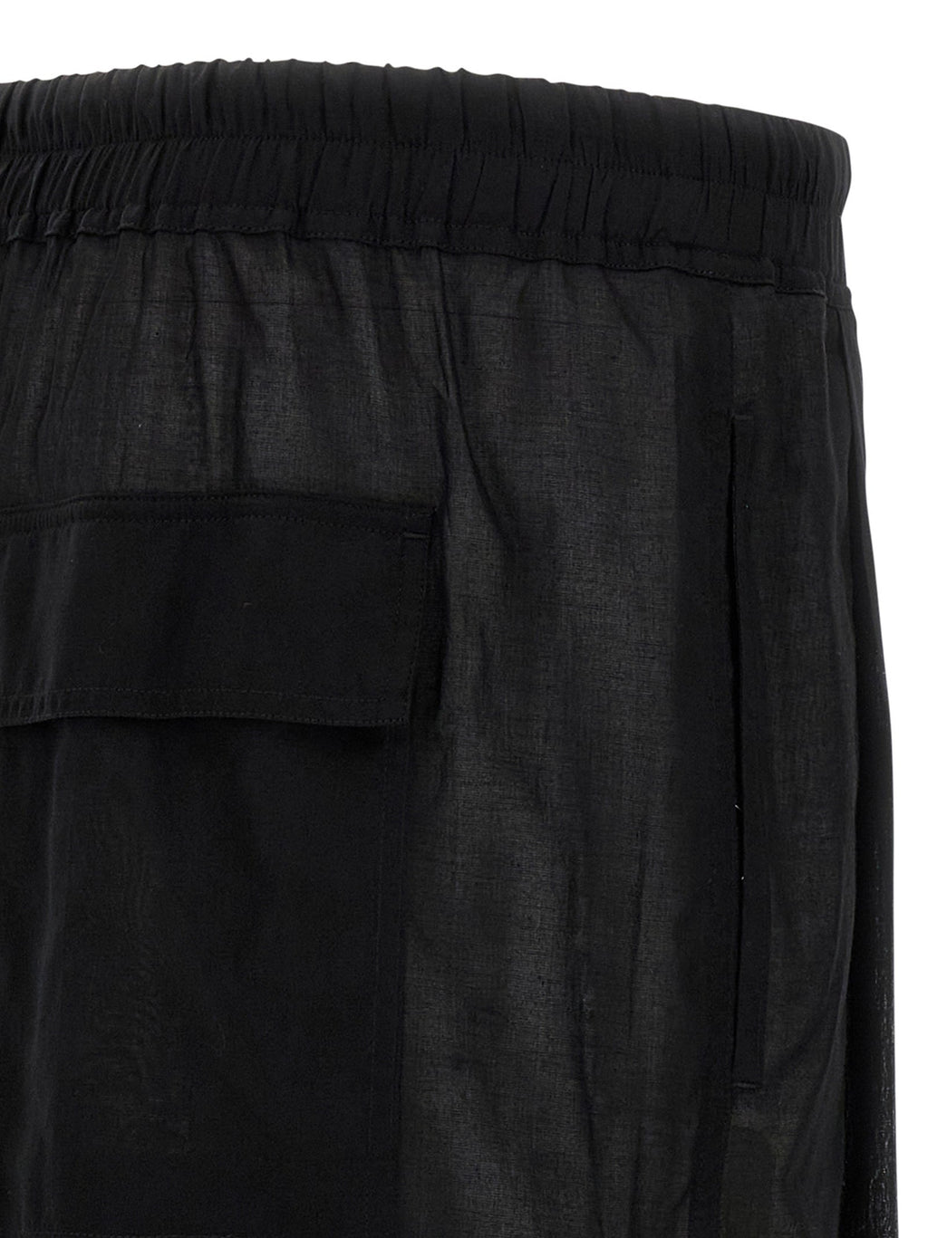 Rick Owens Black Cotton Bermuda Shorts