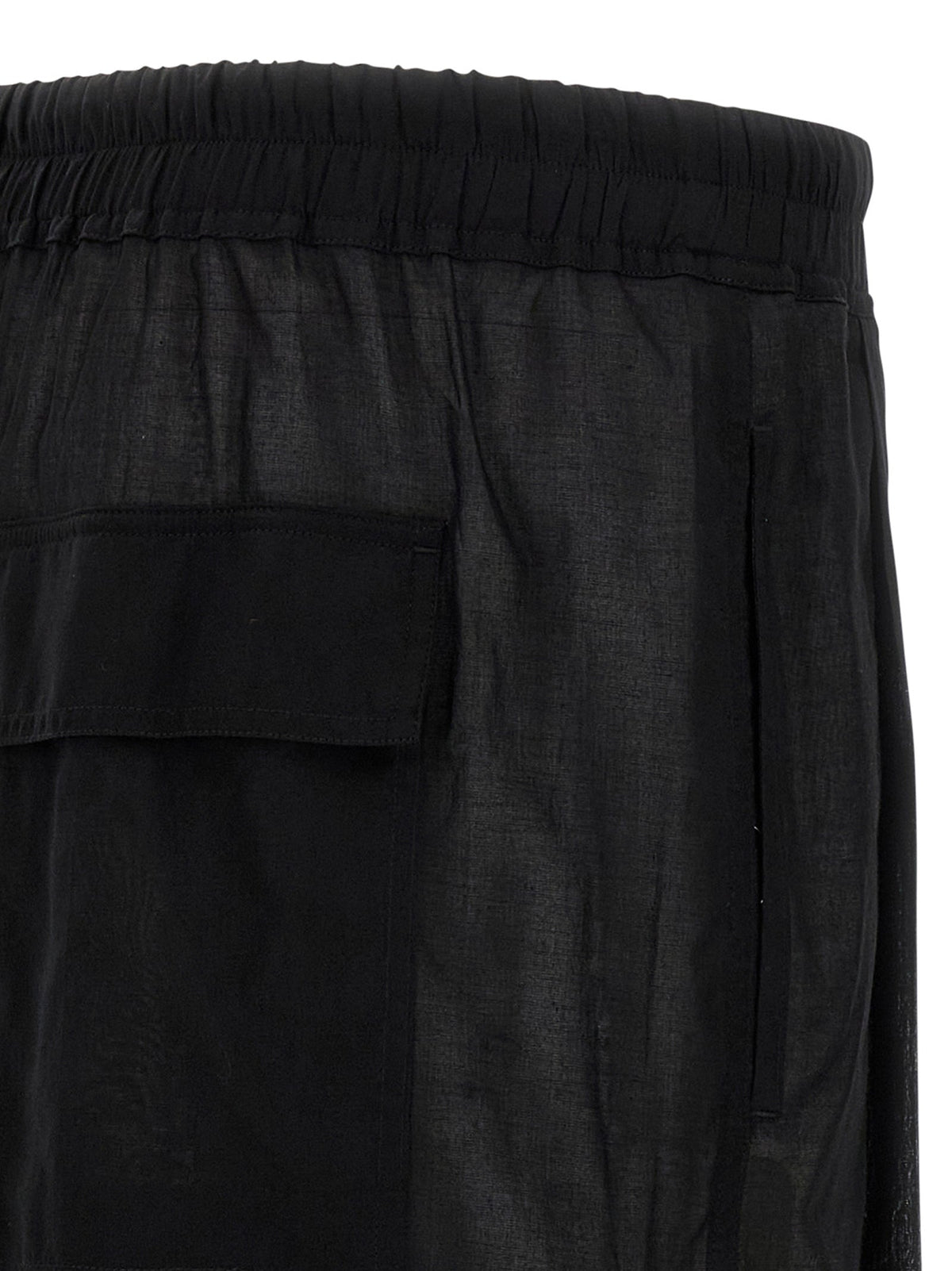 Rick Owens Black Cotton Bermuda Shorts