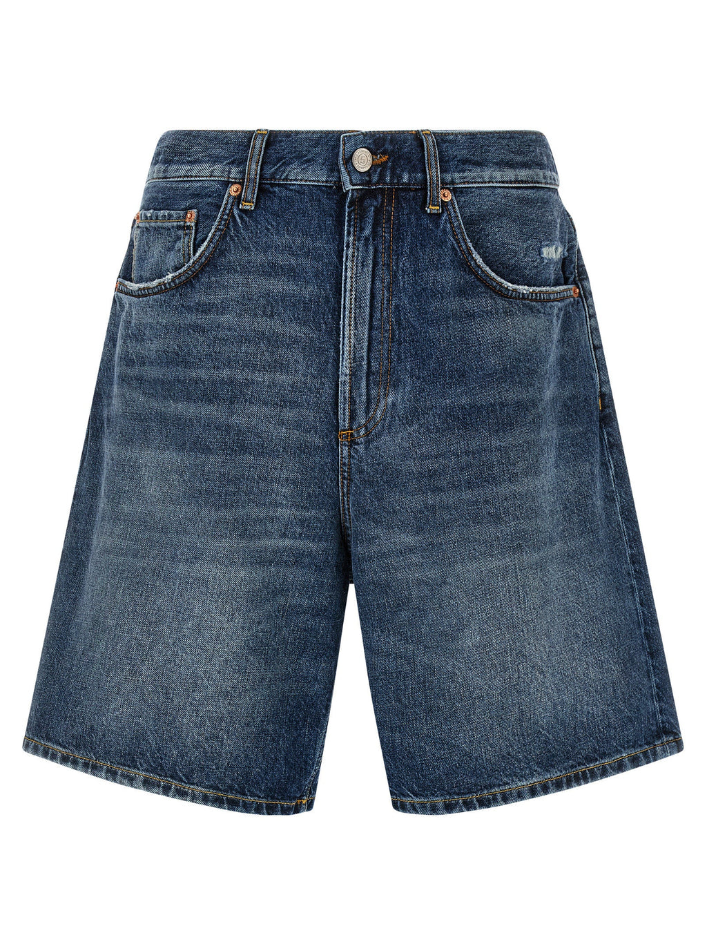 Department 5 Blue Cotton Bermuda Shorts