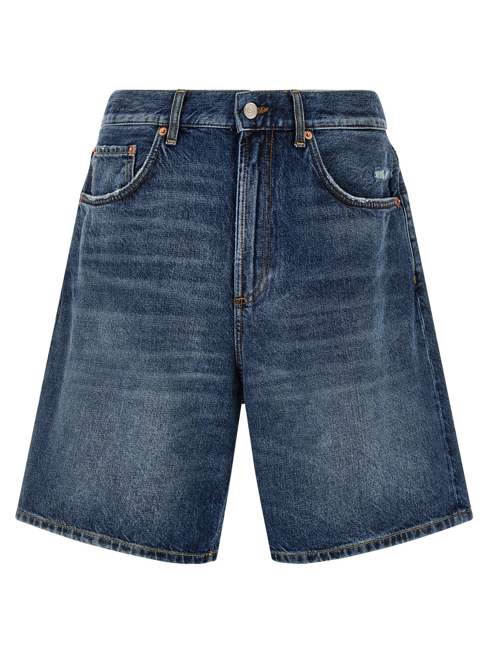 Department 5 Blue Cotton Bermuda Shorts