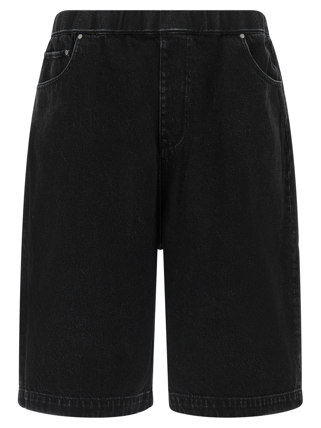 Entire Studios Black Cotton Bermuda Shorts
