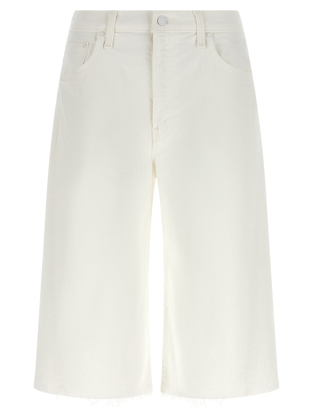 Mother Denim White Cotton Bermuda Shorts