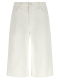 Mother Denim White Cotton Bermuda Shorts