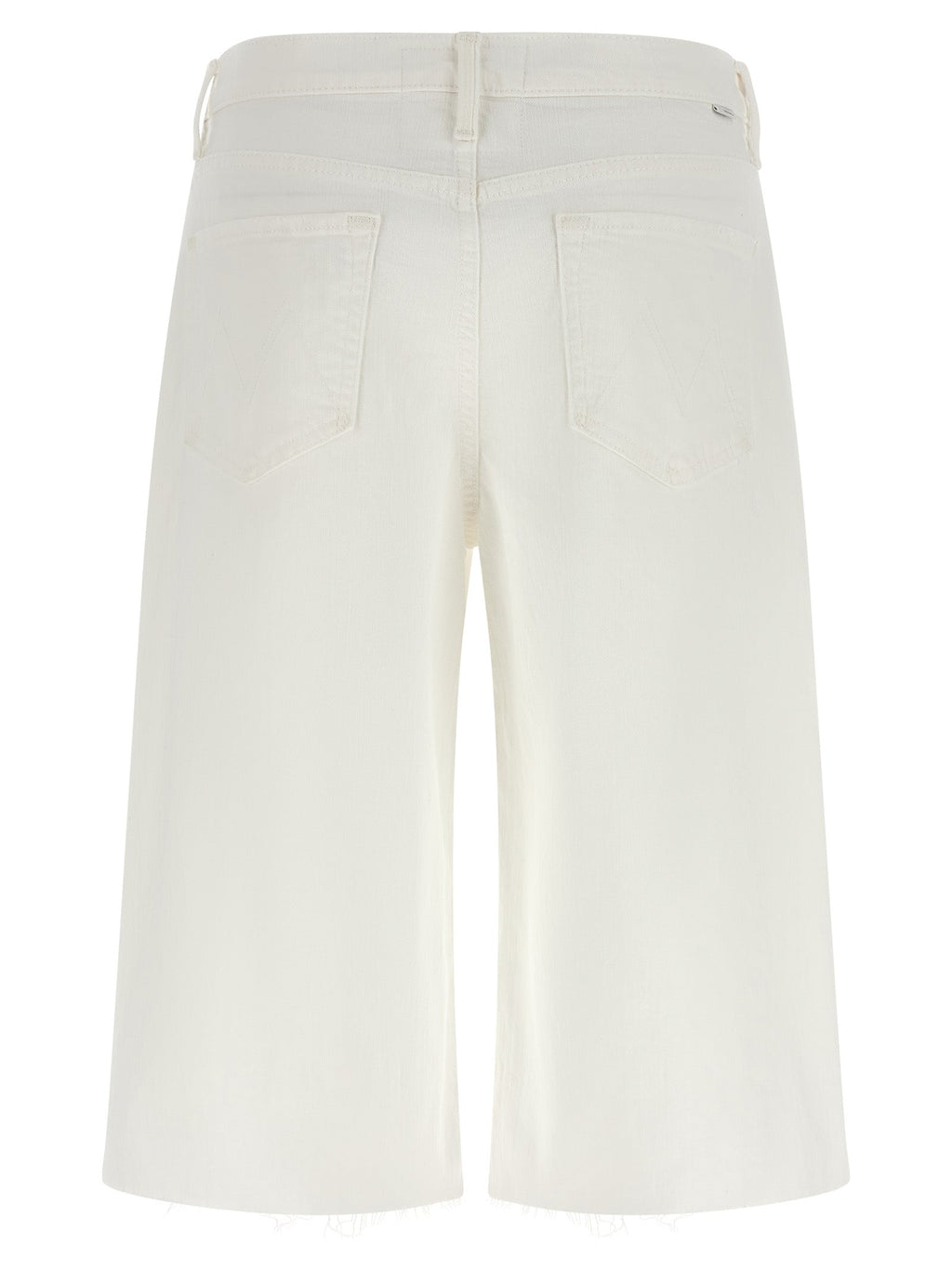 Mother Denim White Cotton Bermuda Shorts