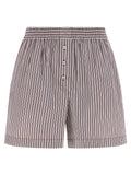 Brunello Cucinelli Bordeaux Cotton Bermuda Shorts