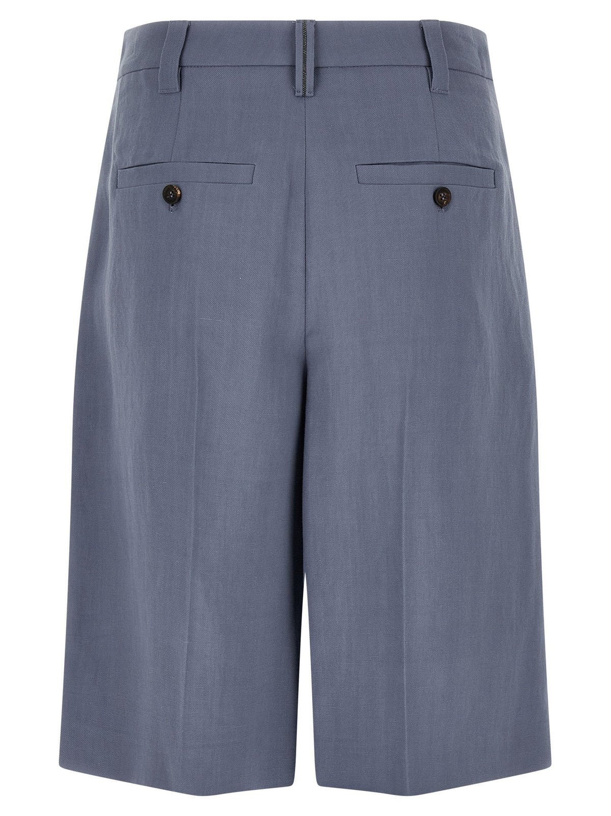 Brunello Cucinelli Blue Viscose Bermuda Shorts