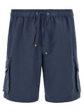 Brunello Cucinelli Blue Linen Bermuda Shorts