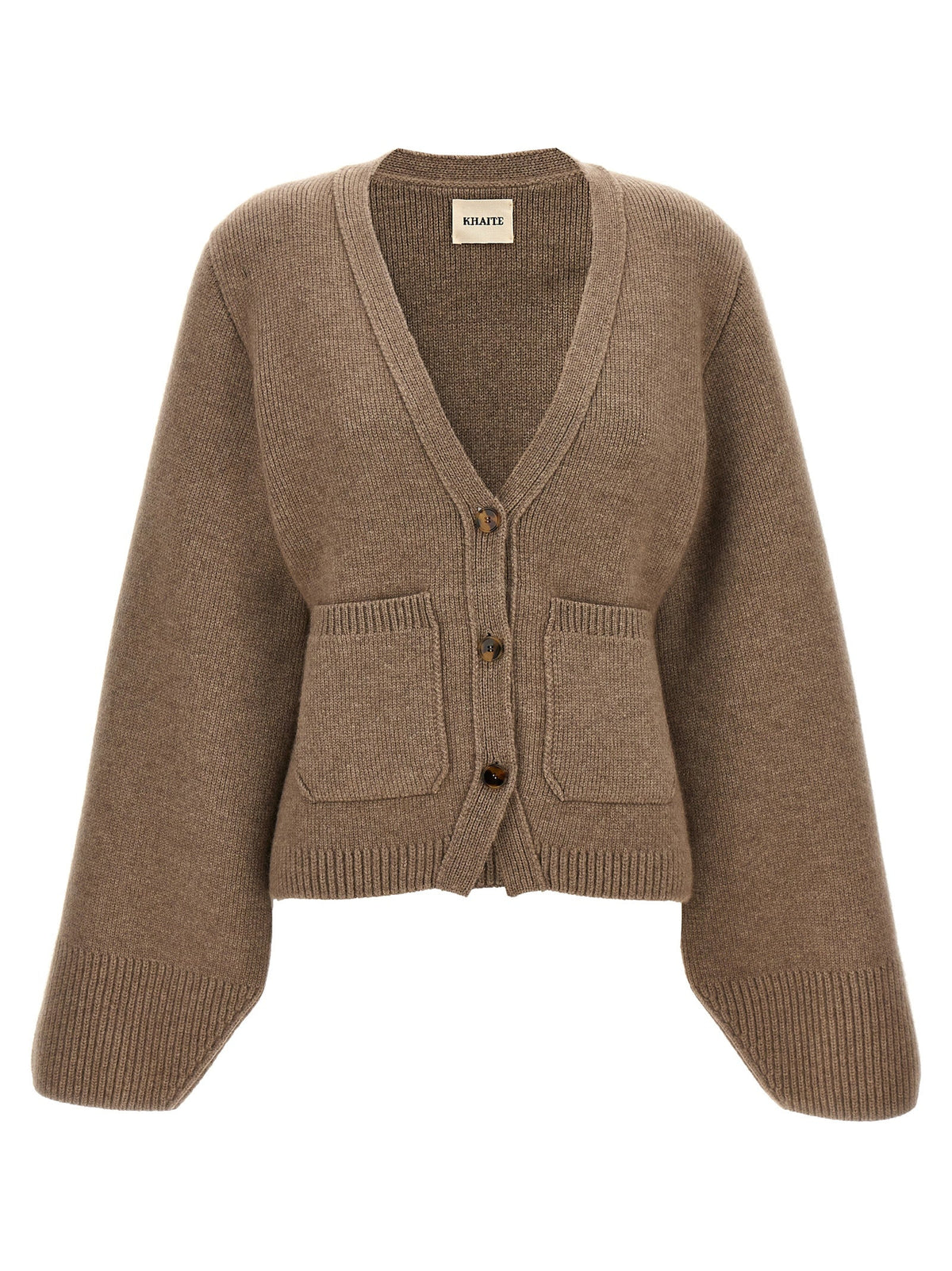 Khaite Brown Cashmere Cardigan
