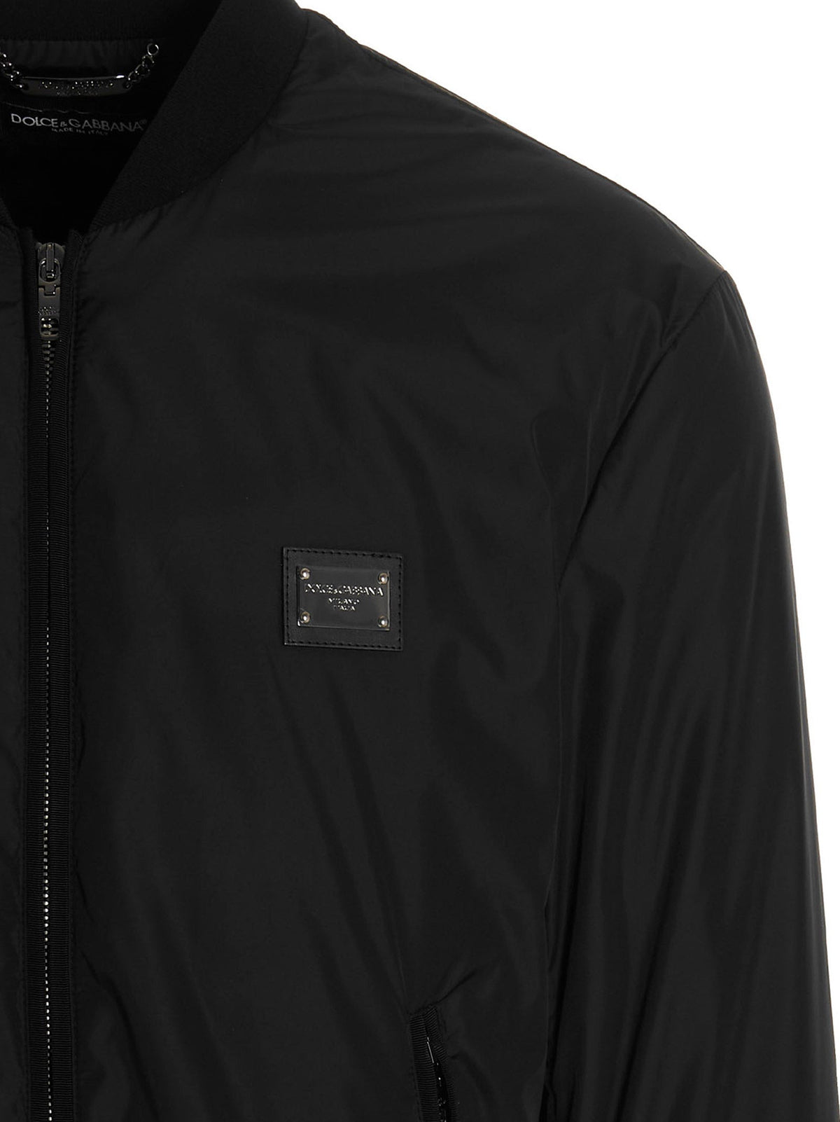 Dolce & Gabbana Black Polyamide Bomber
