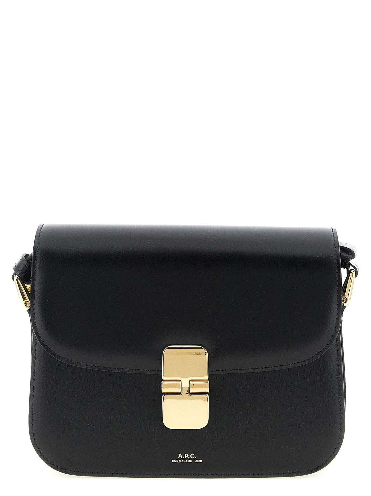 A.P.C. Black Cowhide Crossbody Bag