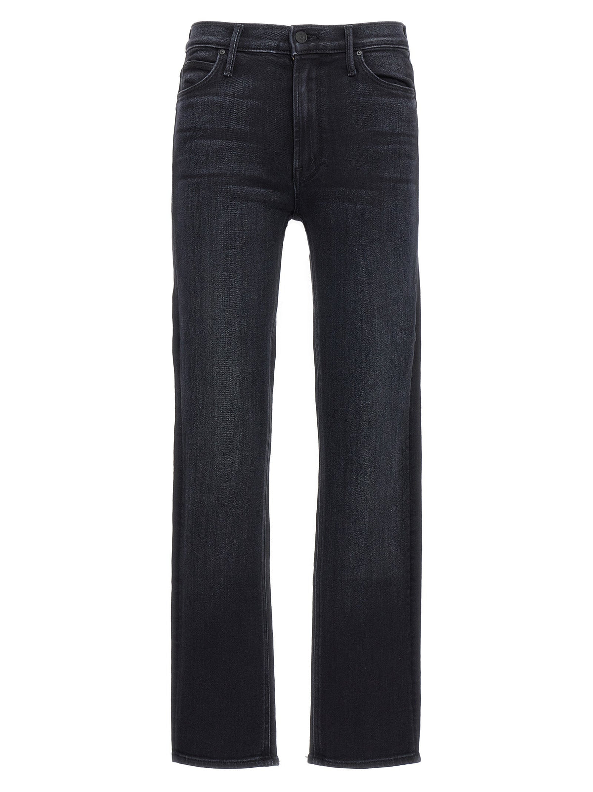 Mother Denim Black Cotton Slim Fit Jeans