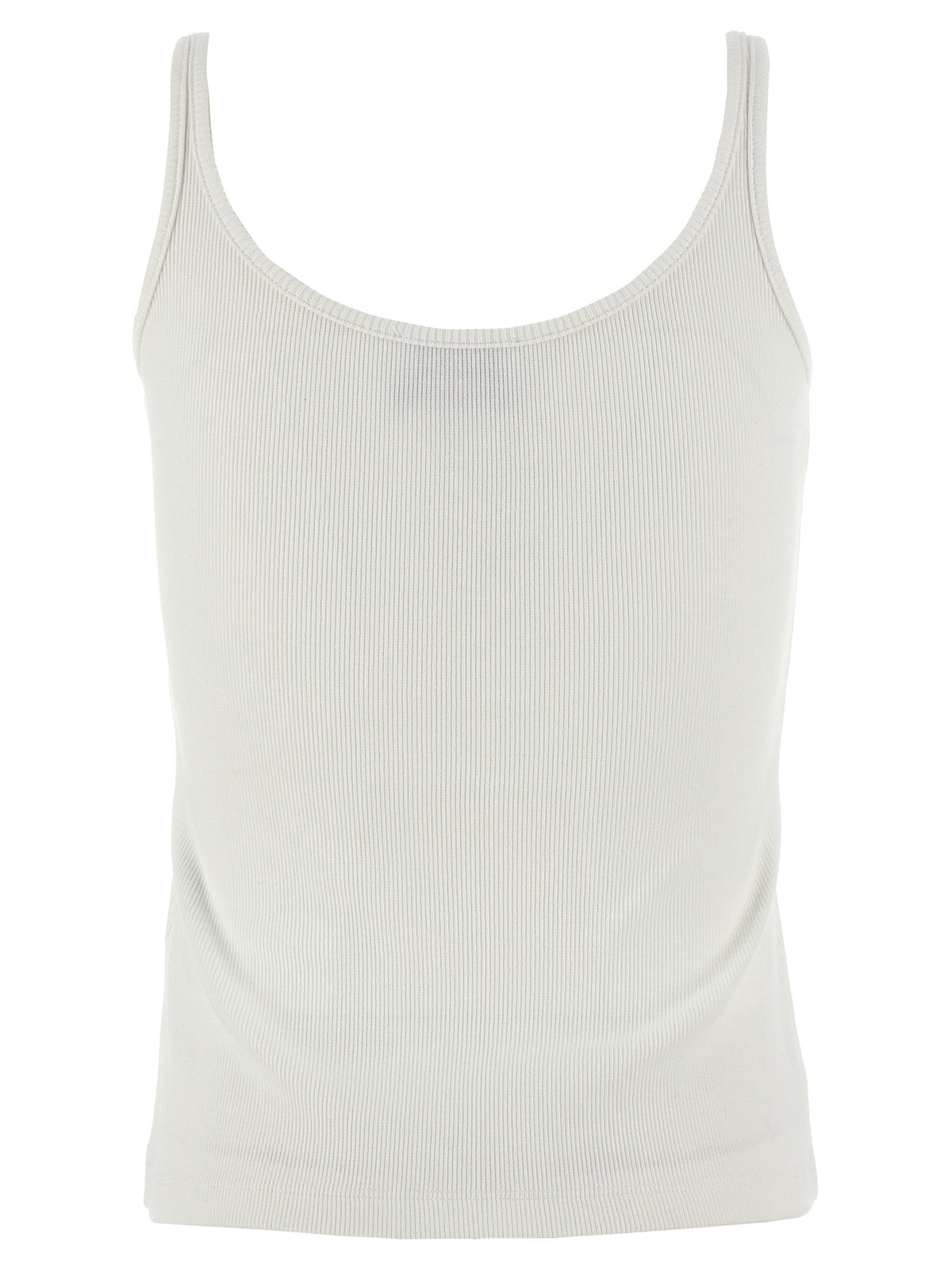 Off-White White Cotton Sleeveles T-Shirt