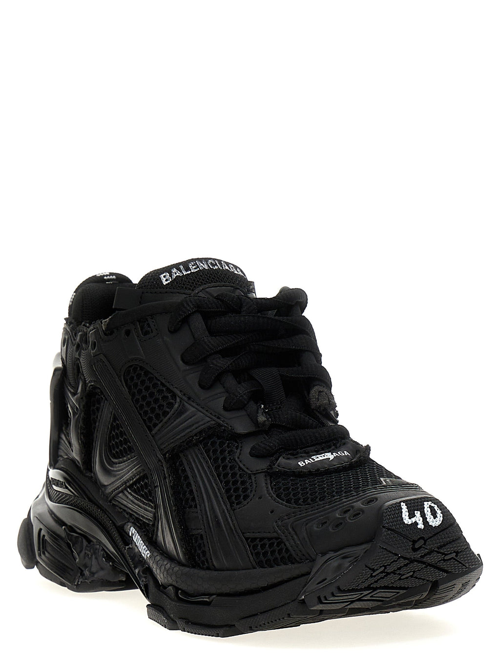 Balenciaga Black Polyester Athletic Sneakers