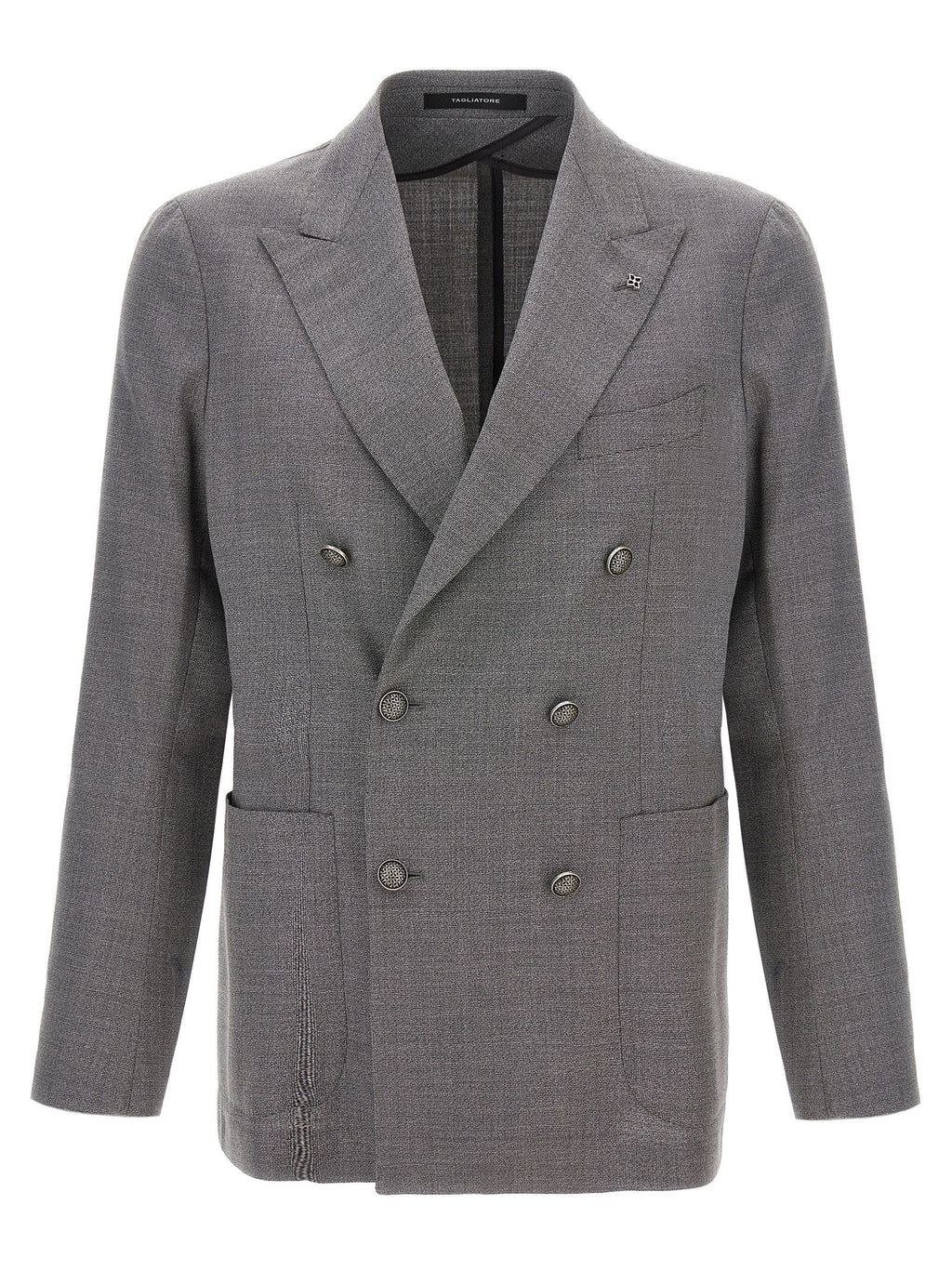 Tagliatore Gray Virgin Wool Blazer