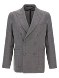 Tagliatore Gray Virgin Wool Blazer