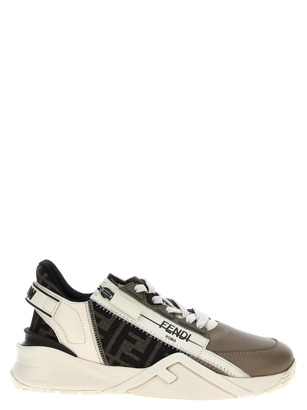 Fendi Multicolor Calf Leather Bos Taurus Athletic Sneakers