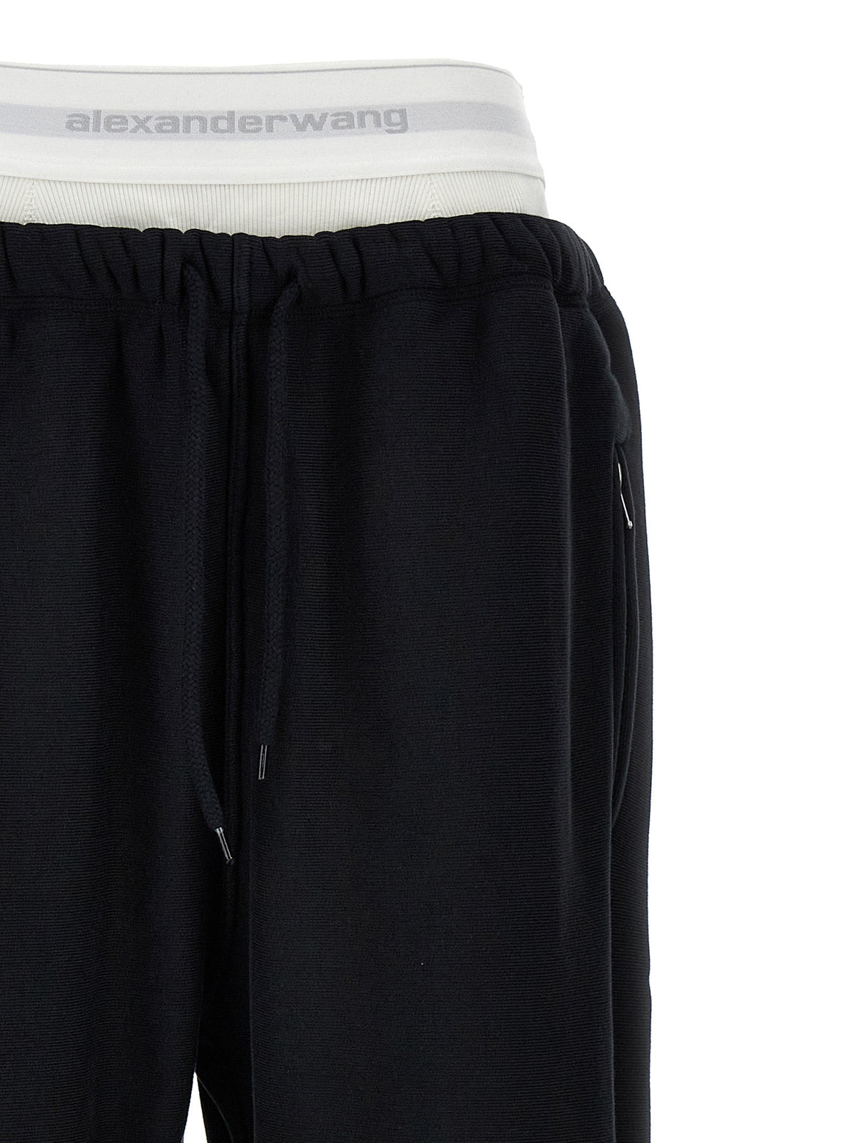 T BY ALEXANDER WANG Black Cotton Joggers (Workout Pants)