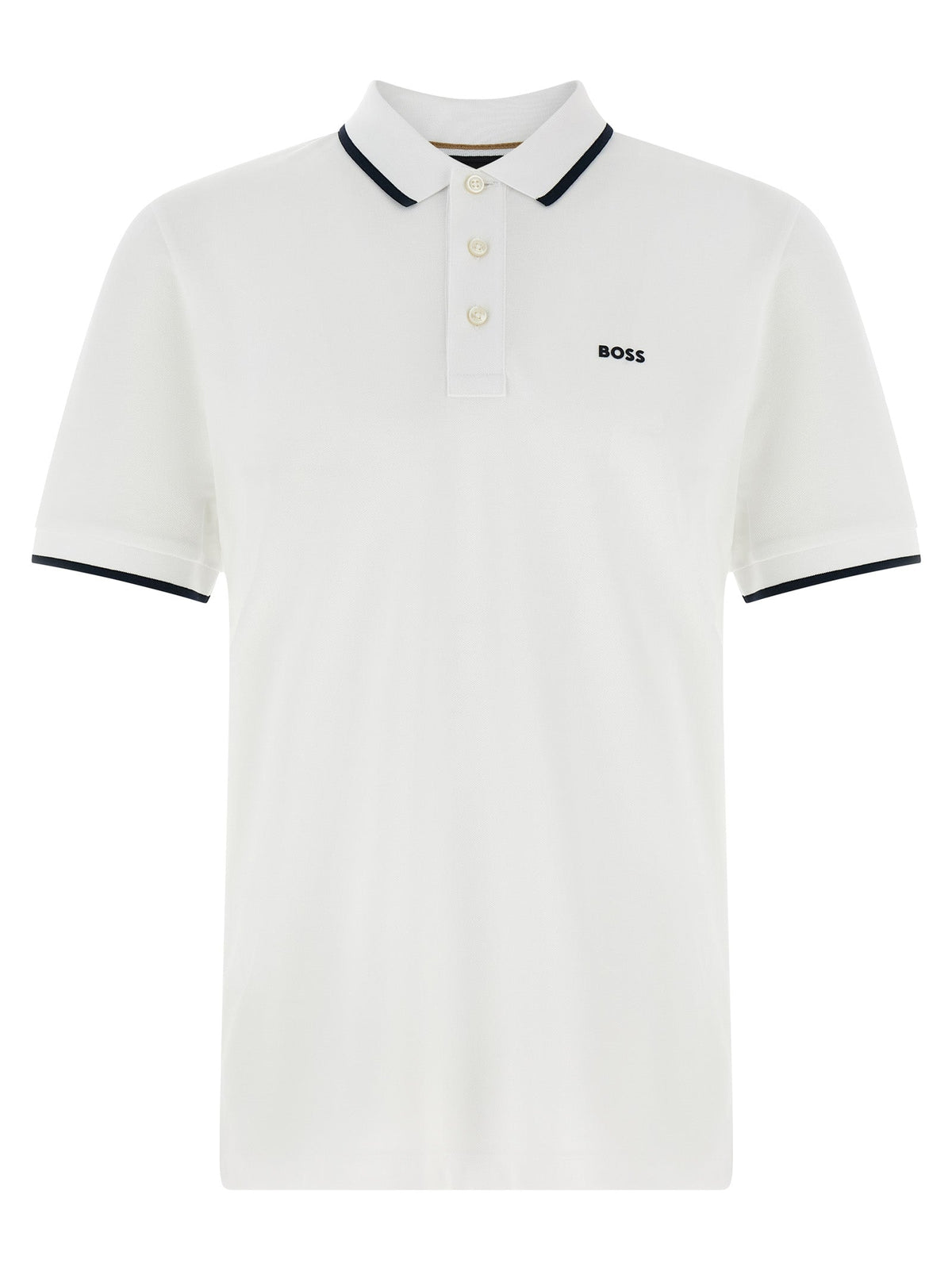 Hugo Boss White Cotton Polo Shirt