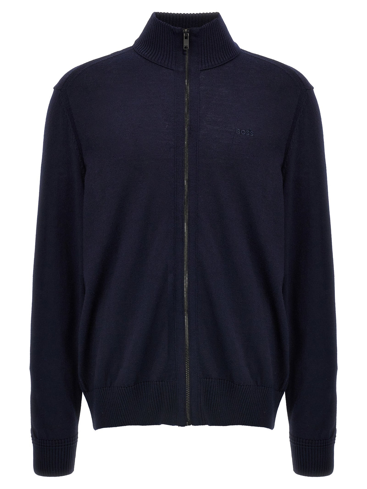 Hugo Boss Blue Wool Cardigan