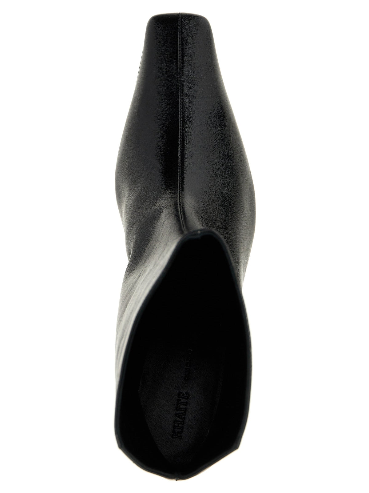 Khaite Black Calfskin Ankle Boots