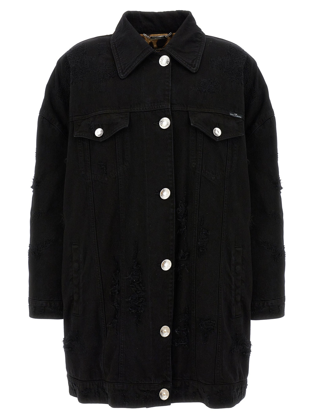 Dolce & Gabbana Black Cotton Denim Jacket