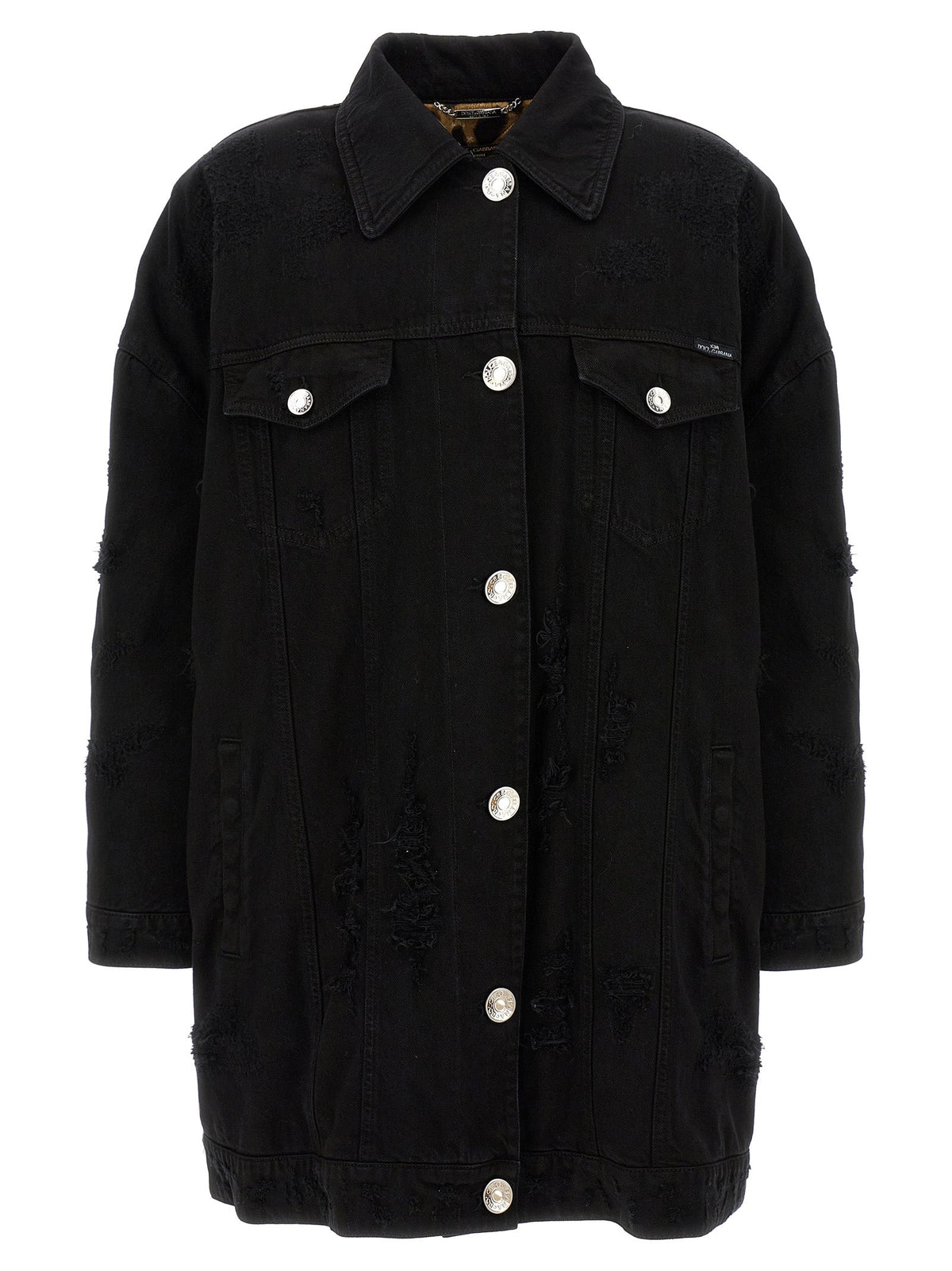 Dolce & Gabbana Black Cotton Denim Jacket