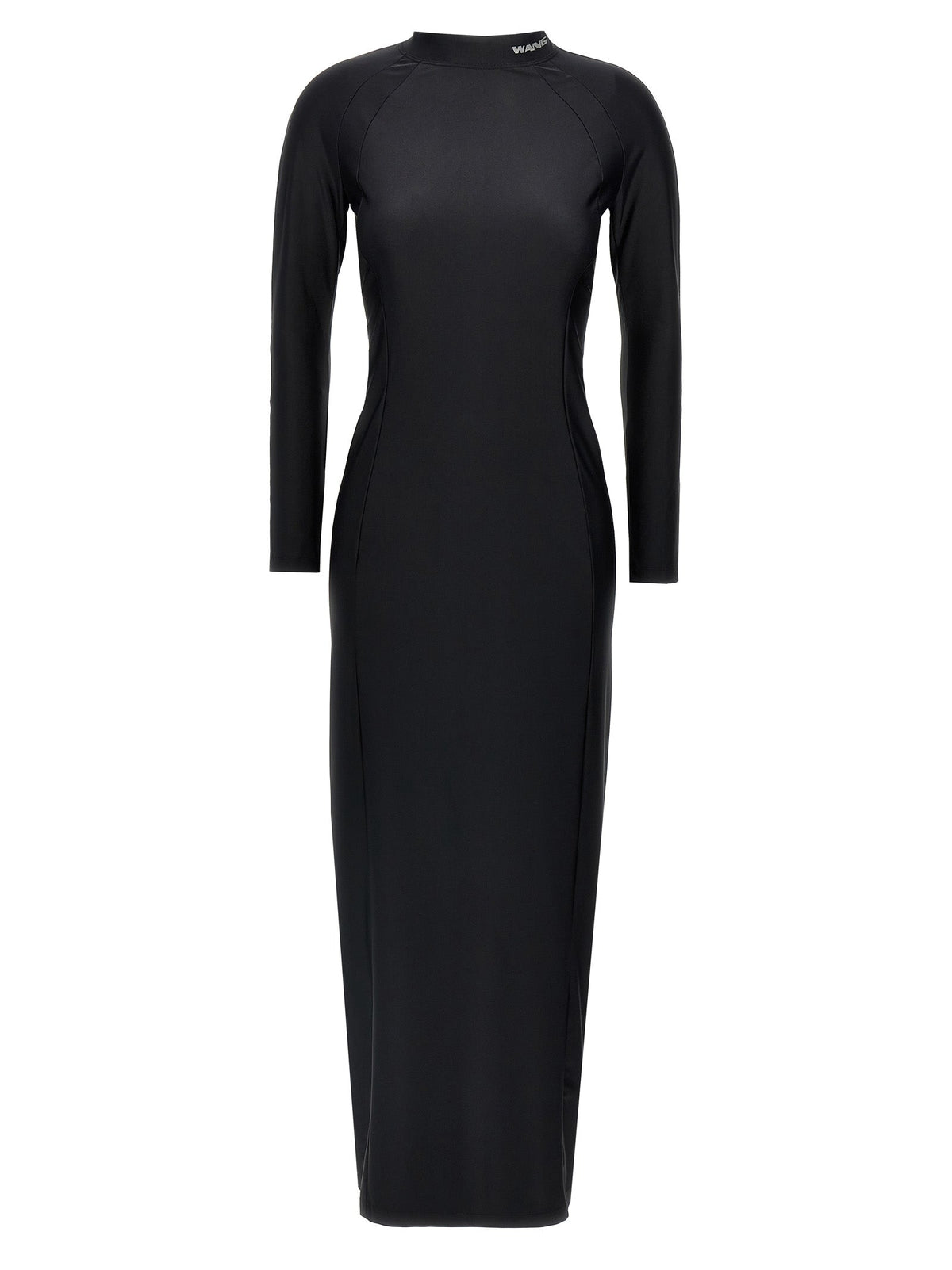 T BY ALEXANDER WANG Black Nylon Midi Dress