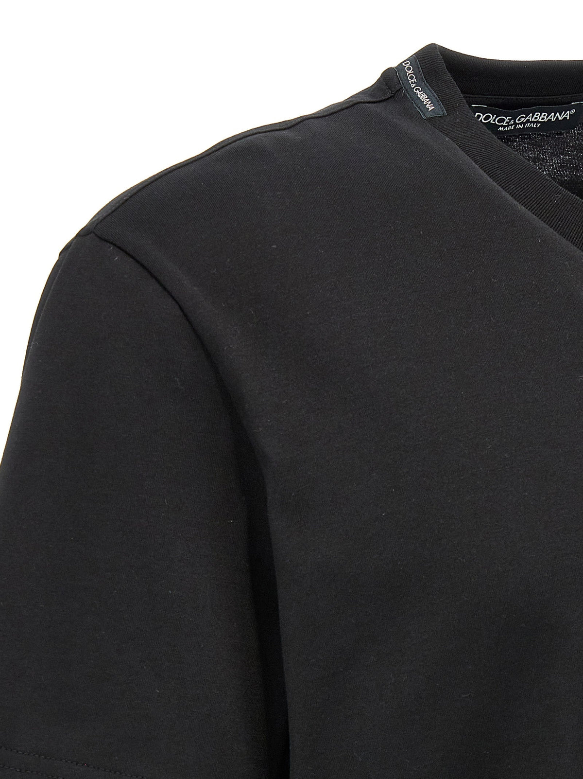 Dolce & Gabbana Black Cotton T-Shirt