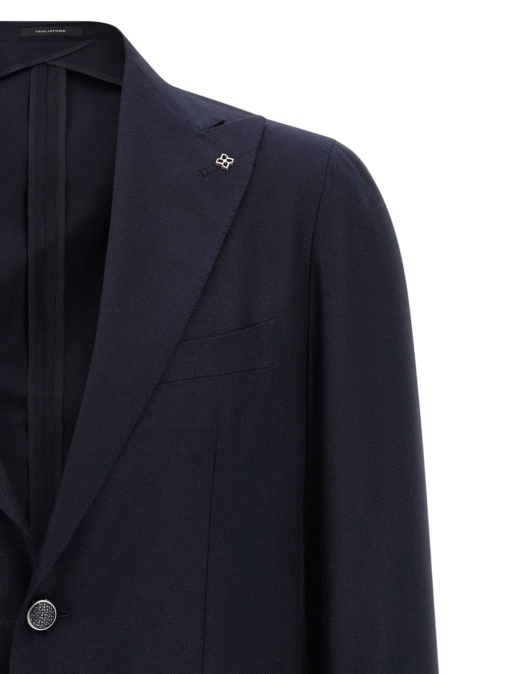 Tagliatore Blue Silk Blazer