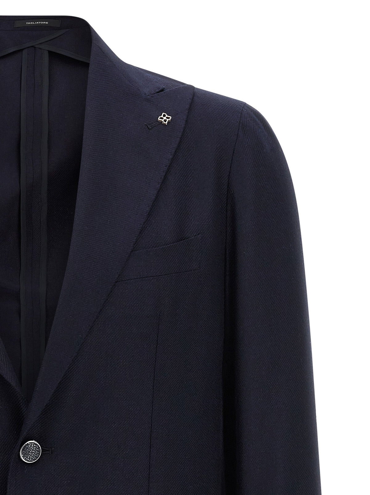 Tagliatore Blue Silk Blazer