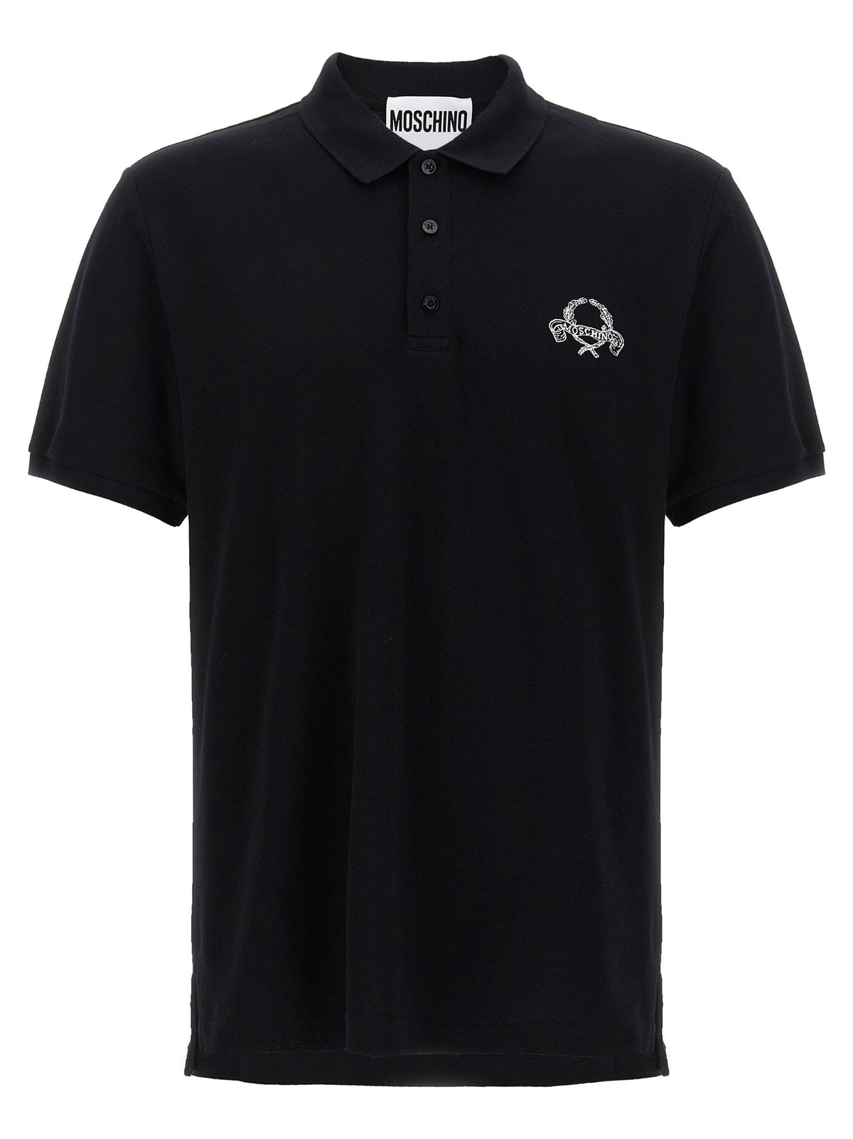 Moschino Black Cotton Polo Shirt