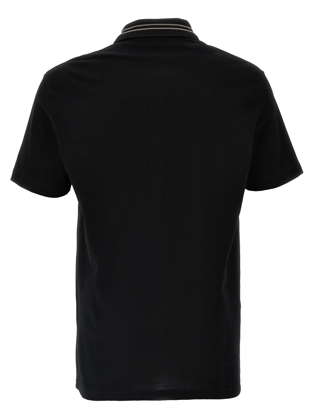 Versace Black Cotton Polo Shirt
