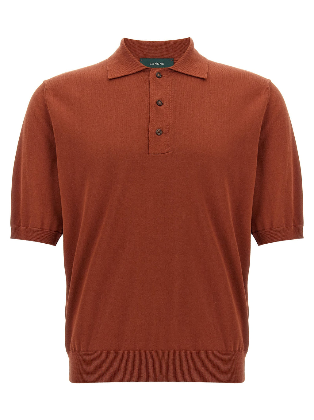 ZANONE Red Cotton Polo Shirt
