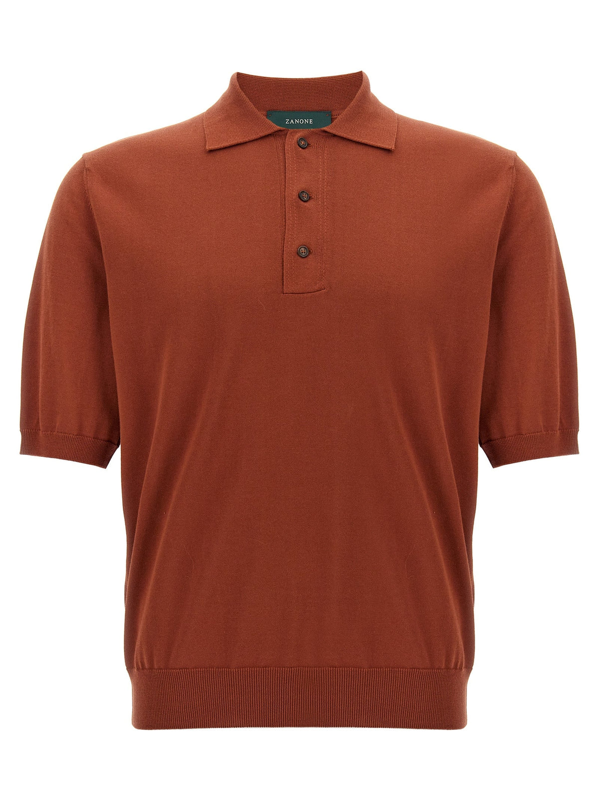 ZANONE Red Cotton Polo Shirt