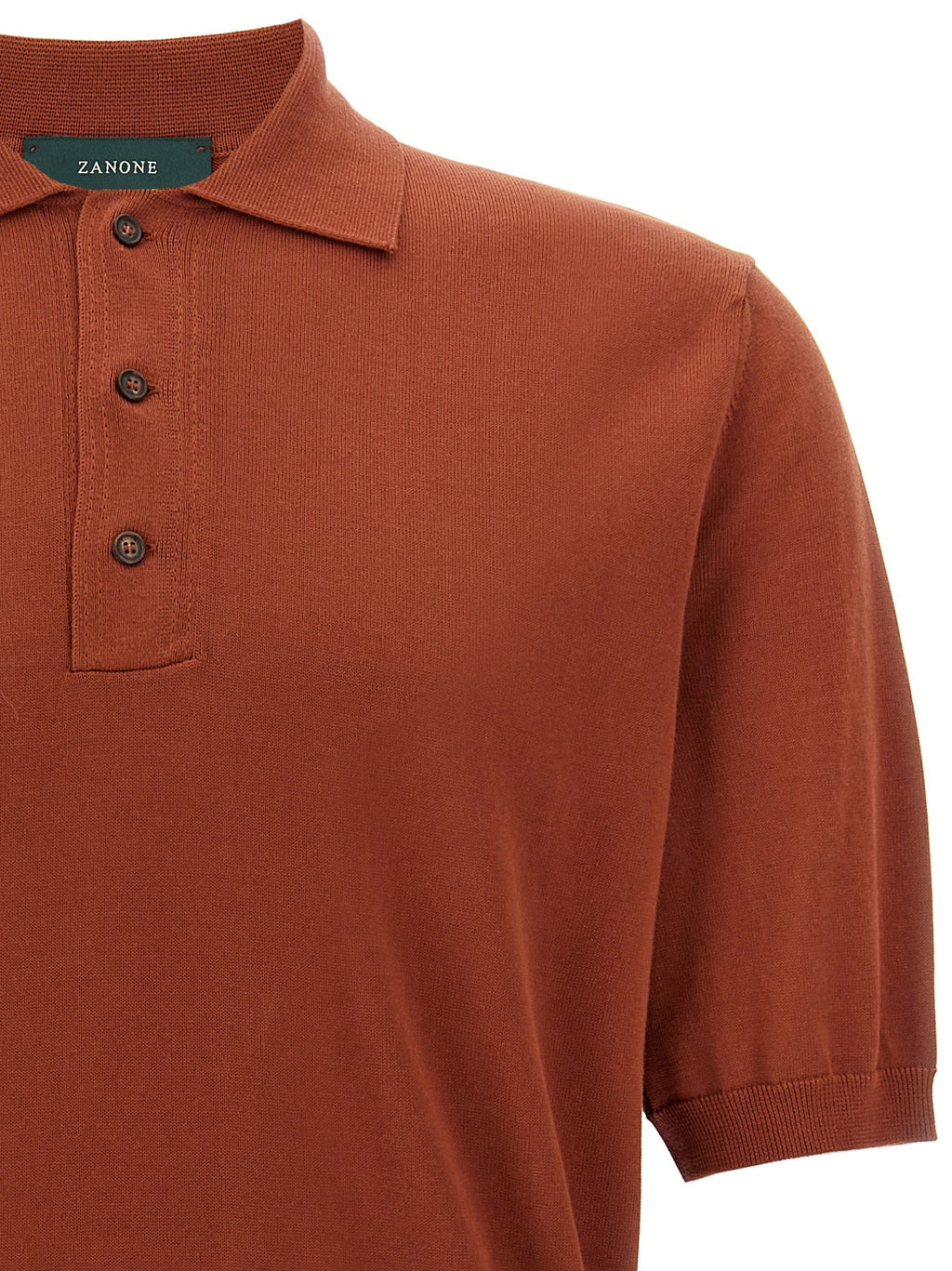 ZANONE Red Cotton Polo Shirt