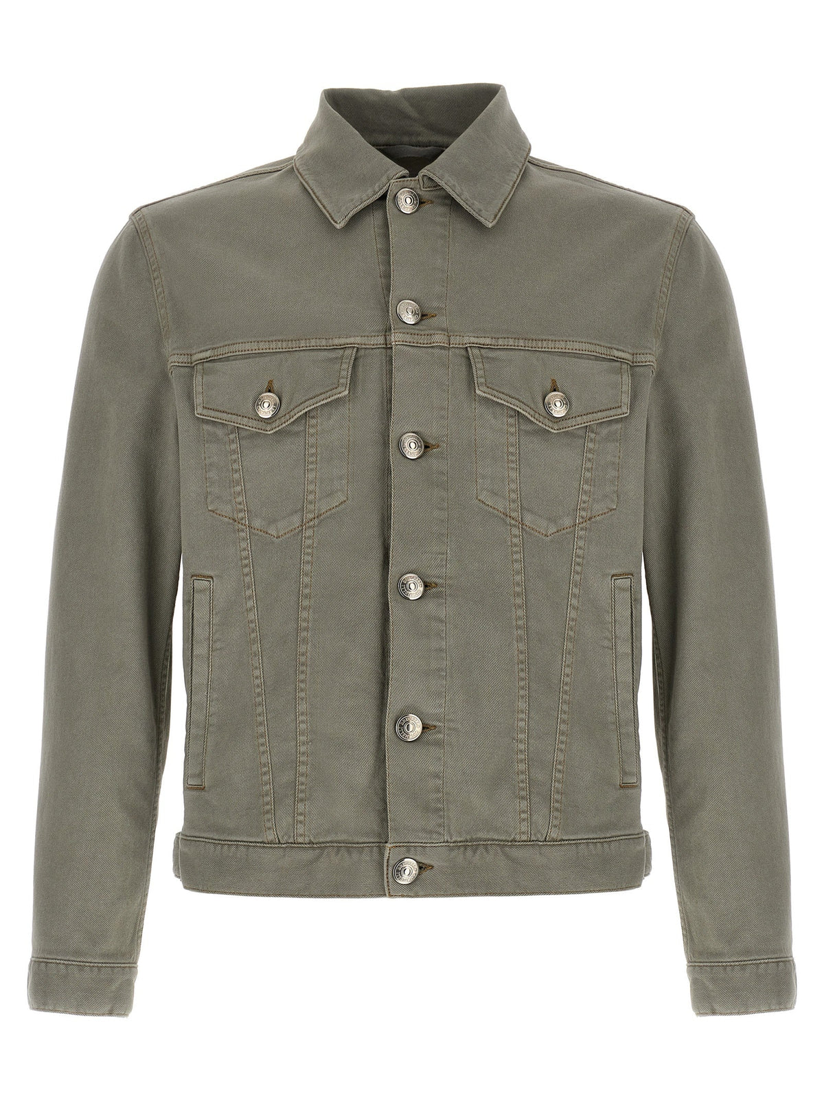Brunello Cucinelli Gray Cotton Denim Jacket