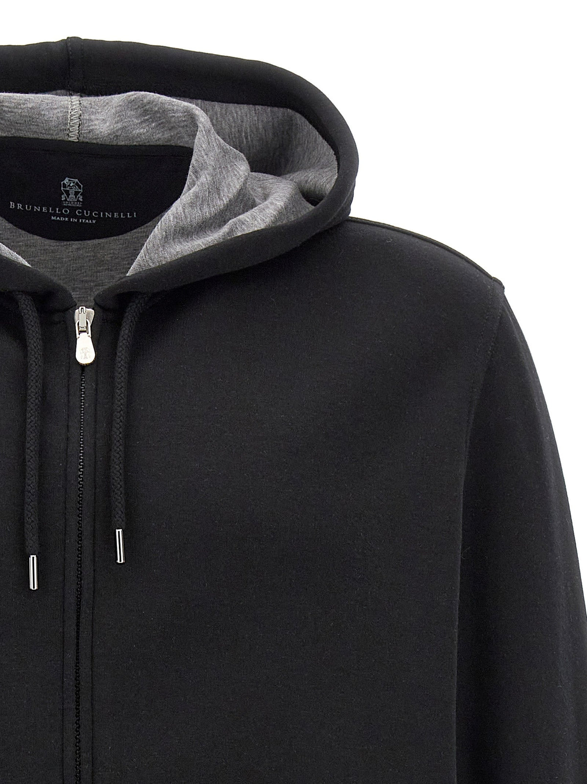 Brunello Cucinelli Black Cotton Sweatshirt