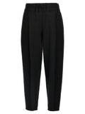 Issey Miyake Black Cotton Casual Pants