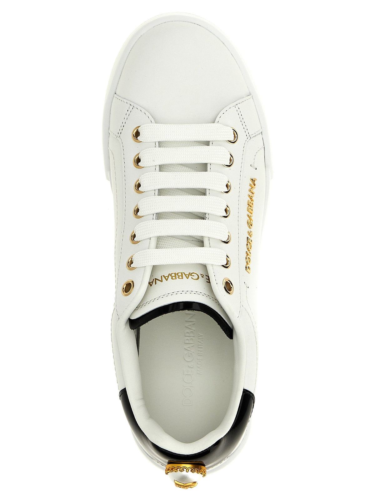 Dolce & Gabbana Bicolor Calfskin Low Top Sneakers