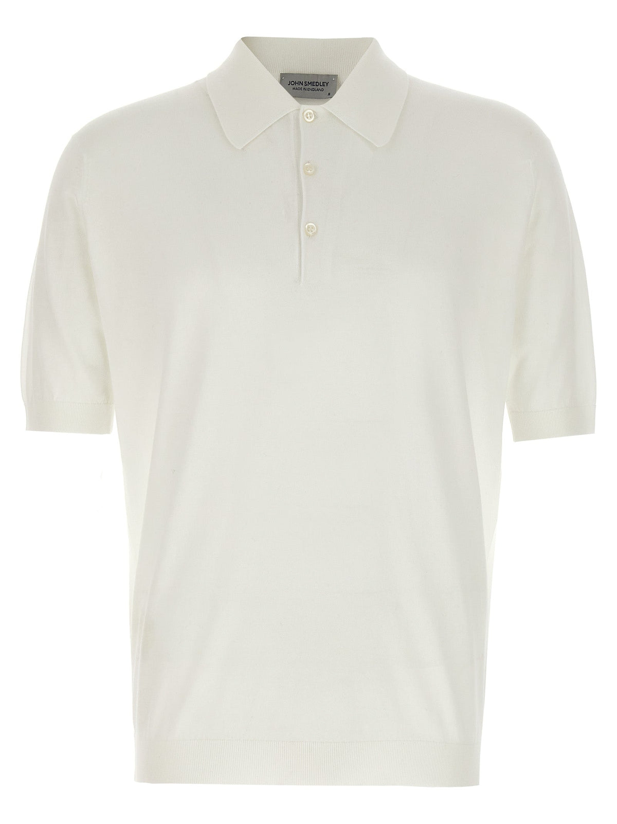 JOHN SMEDLEY White Cotton Polo Shirt
