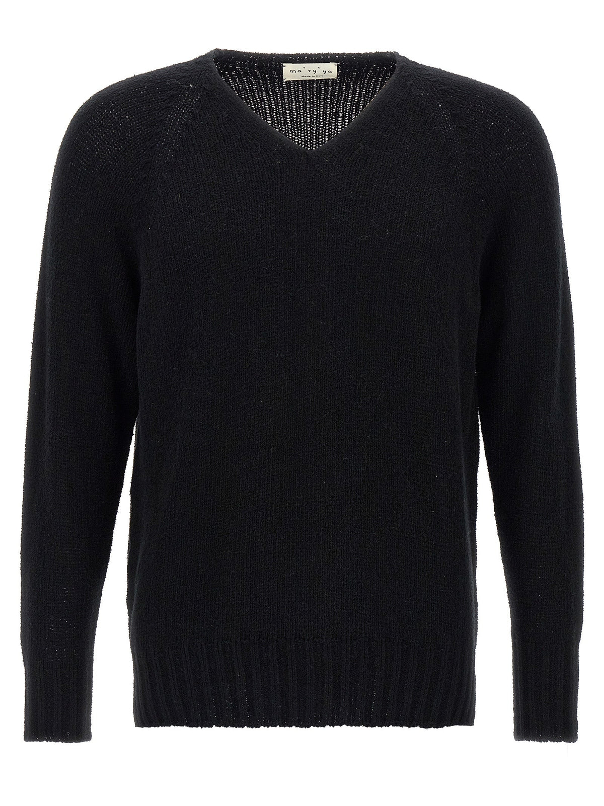 MA'RY'YA Black Cotton Cardigan