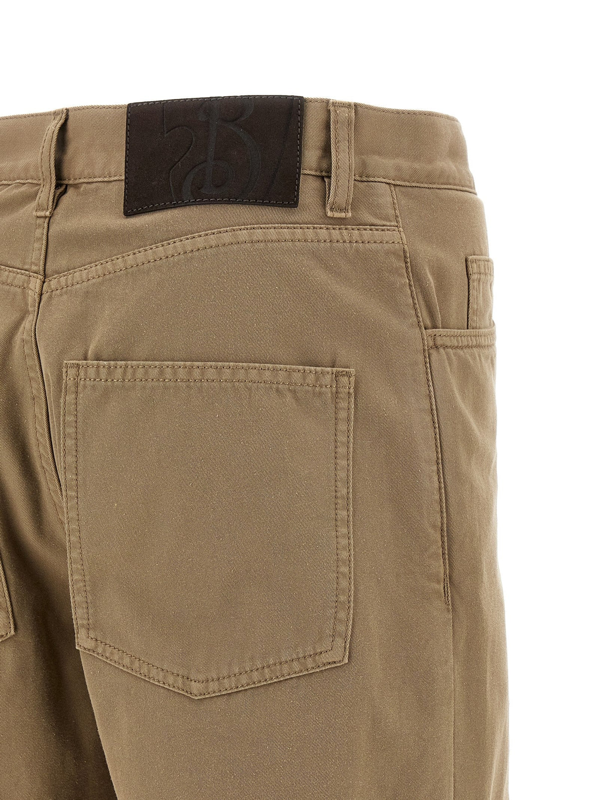 Burberry Beige Cotton Casual Pants