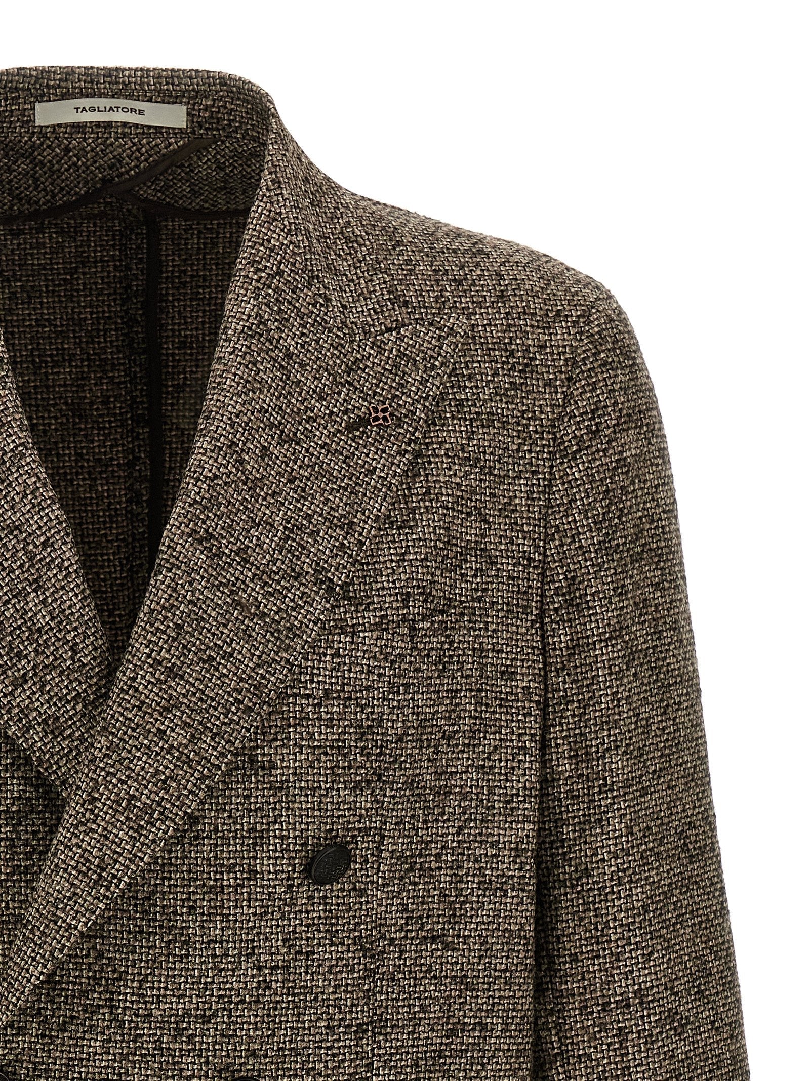 Tagliatore Brown Virgin Wool Blazer