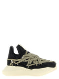 Rick Owens Black Calfskin Athletic Sneakers