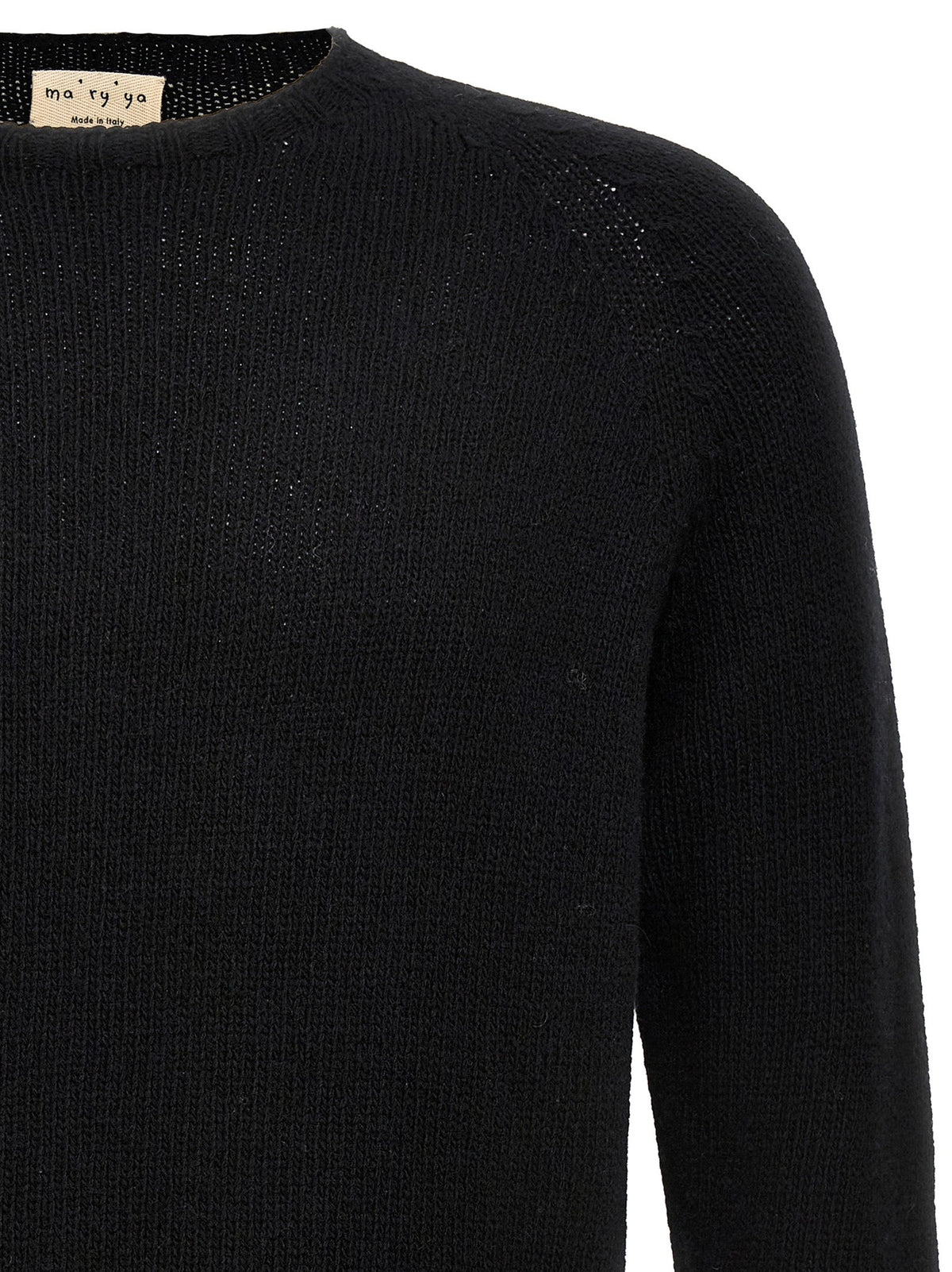 MA'RY'YA Black Virgin Wool Cardigan