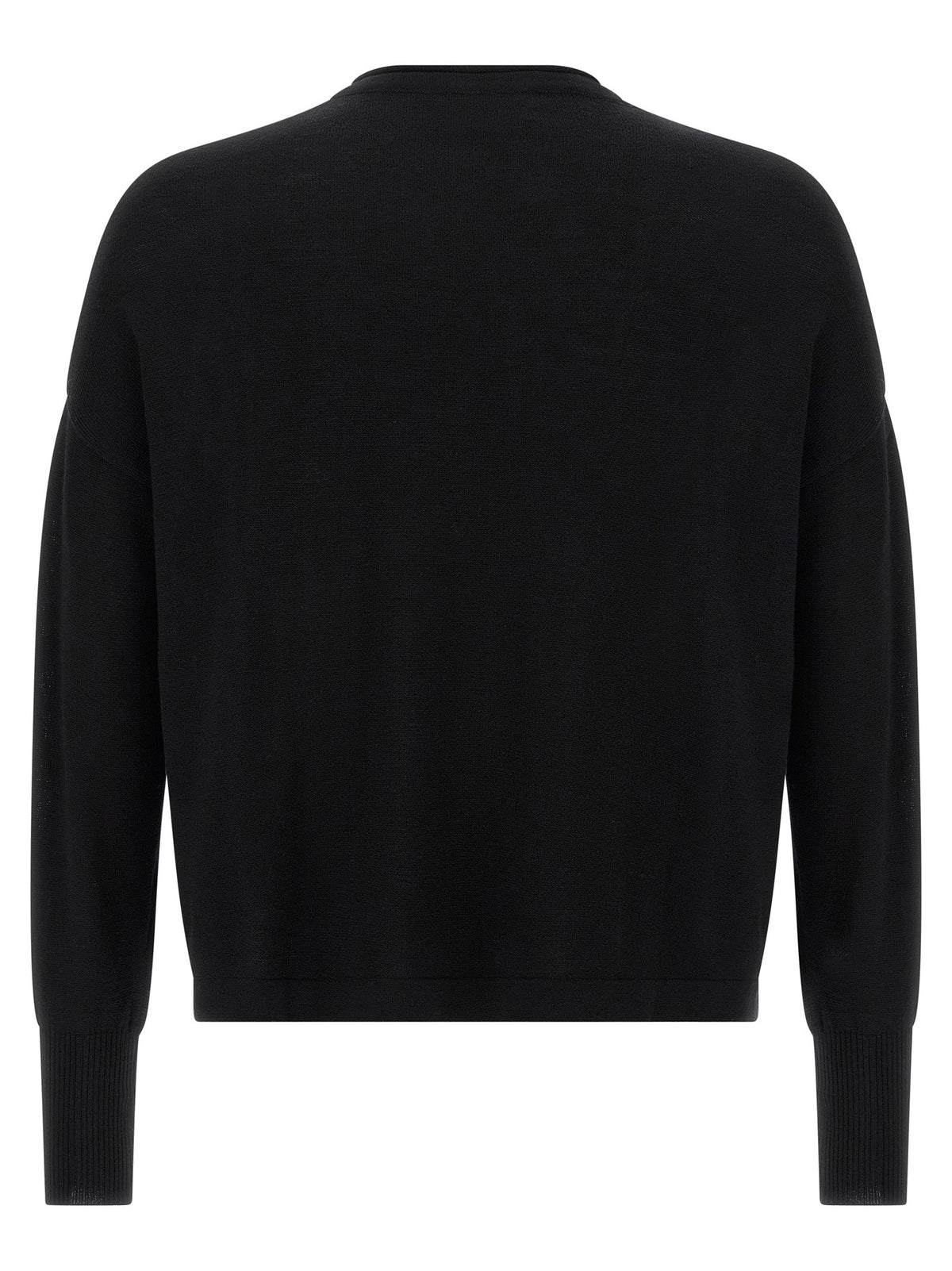 MA'RY'YA Black Virgin Wool Cardigan