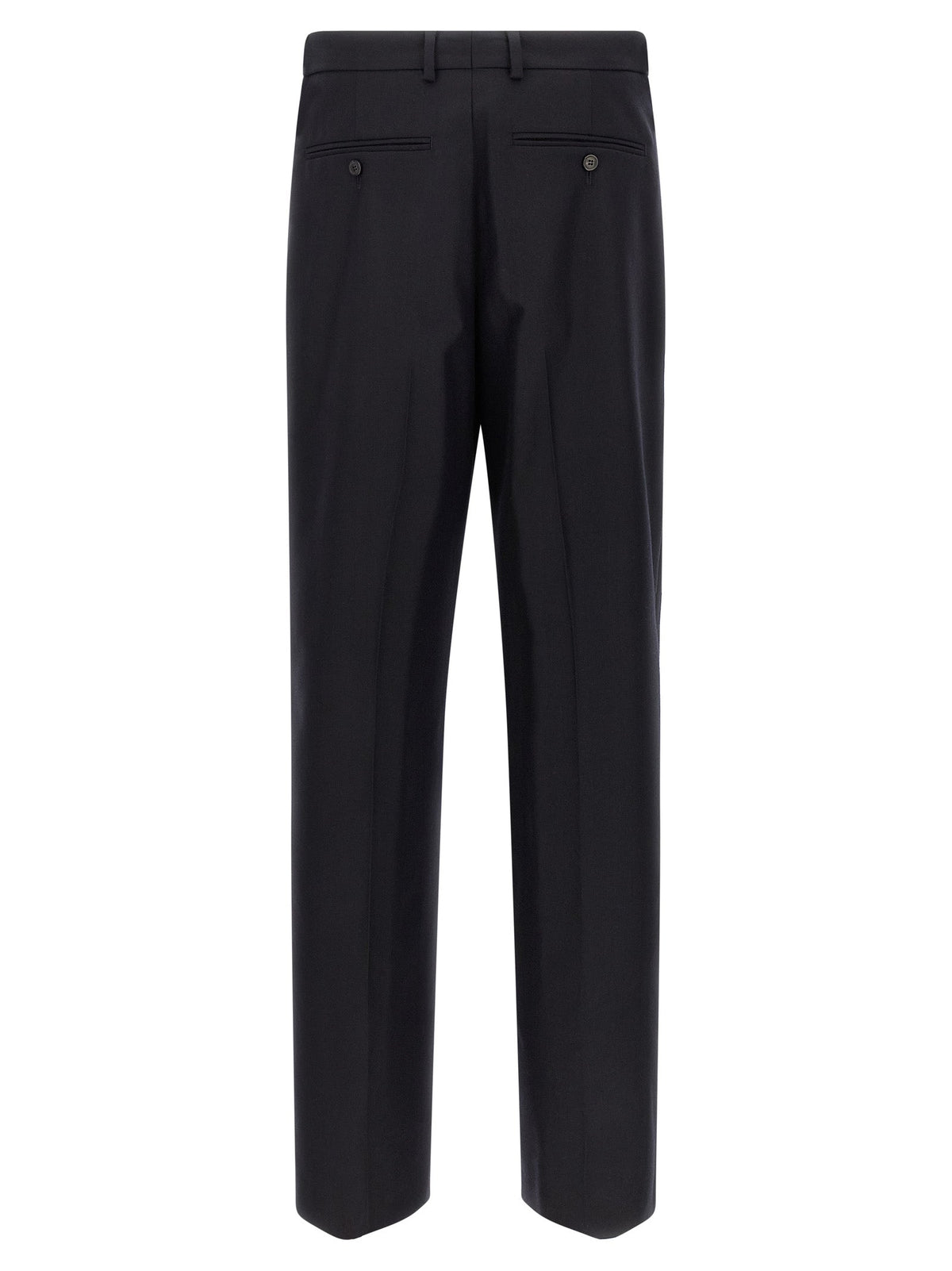 Dries Van Noten Blue Wool Dress Pants